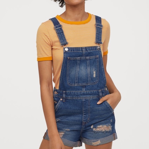 h&m womens overall shorts